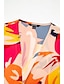 baratos Cover-Ups-Floral Print V Neck Beach Dress Swimwear