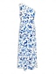 baratos Print Dresses-Brand Floral One Shoulder Maxi Dress