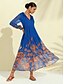 abordables Print Dresses-Women&#039;s Flowy Boho Vacation Dress