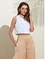 cheap Blouses-Casual Sleeveless Crop Vest