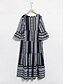 economico Sale-Print V Neck Midi Dress