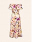 economico Print Dresses-Resort Graphic Ruffle Midi Dress