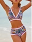 cheap Bikini-Boho Paisley Embroidery Triangle Bikini Set