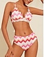 economico Bikini-Geometric Print Triangle Bikini Swimsuit
