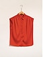abordables Two Piece Sets-Conjunto de falda con estampado de camisa de color liso de satén