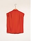 abordables Two Piece Sets-Conjunto de falda con estampado de camisa de color liso de satén