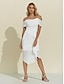 cheap Sale-Chiffon Bodycon Asymmetric Elegant Dress
