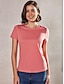 billige T-shirts-Kvinner Bomulls sommer skjorte