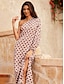 abordables Print Dresses-Brand Geometric One Shoulder Maxi Dress