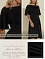 preiswerte Midikleider-Casual Fashion Solid Bateau Mini Dress