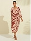 abordables Vestidos de Midi-Printed Boho Midi Dress