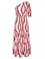 preiswerte Print Dresses-Print One Shoulder Maxi Dress