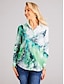 cheap Tops &amp; Blouses-Abstract Graphic Long Sleeve Women&#039;s Shirt Blouse