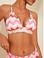 economico Bikini-Geometric Print Triangle Bikini Swimsuit