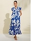 billige New to Sale-V Neck Sleeveless Pleated Maxi Dress