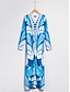 cheap Sale-Geometric V Neck Maxi Dress