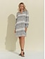 billige Print Dresses-Women&#039;s Geometric Dress