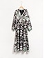 abordables Print Dresses-Vestido Maxi de Mujer con Estampado Gráfico y Fruncido
