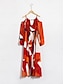 cheap Print Dresses-Geometric Chiffon Maxi Dress