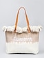 baratos Handbags &amp; Totes-Embroidered Straw Large Tote Bag