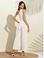 abordables Sale-One Shoulder Sleeveless Jumpsuit