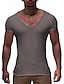abordables T-Shirts-Hombre Camiseta Tee Escote Redondo Plano Aptitud física Gimnasia Manga Corta Ropa Ropa de calle Ropa deportiva Trabajo Básico