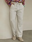 baratos Pants-Linen Pants Trousers  Men&#039;s  Drawstring Waist