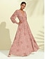 economico Print Dresses-Vestito Lungo Floreale da Donna per Estate e Primavera