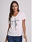 cheap Super Sale-Women&#039;s Casual V-Neck Short Sleeve Graphic Tee