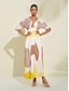 billige Print Dresses-Brand Floral V Neck Maxi Dress Pocket