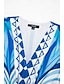 cheap Sale-Geometric V Neck Maxi Dress