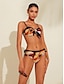 abordables Bikini-Knotted Print Bikini Swimsuit
