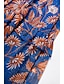 abordables Print Dresses-Flowy Tropical Flower Print Vacation Dress