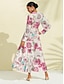 cheap Sale-Floral Pocket Belted Maxi Dress