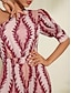 baratos Print Dresses-Print One Shoulder Maxi Dress