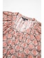 economico Sale-Camicia da Donna con Maniche a Sbuffo Geometrica