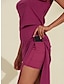 abordables Skirts-Ropa de Negocios para Mujeres  Set Dos Piezas  Falda de Cintura Alta