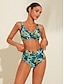 preiswerte Bikini-Blumendruck Bikini Badeanzug