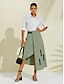 cheap Skirts-Irregular Hem Midi Skirt