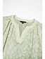 baratos Blouses-Solid Split Neck Peplum Shirt