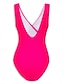 baratos Peça única-Triangle Twist Contrast One piece Swimsuit
