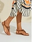 billige Sandals-Kvinders Elegante Bohemia Strandsandaler Flade Flip Flops