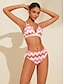 billige Bikini-Geometric Print Triangle Bikini Swimsuit