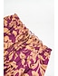 cheap Blouses-Satin Flower Print Off Shoulder Shirt