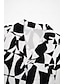baratos Two Piece Sets-Geometric Sleepwear Set