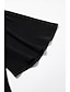 cheap Sale-Black LuxeSatin Elegant Midi Dress