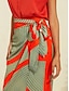 billige Skirts-Polyester Spandex Color Block Skirt