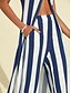preiswerte Two Piece Sets-Strapless Sommerkleid mit Taschen und Streifen