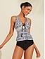 preiswerte Tankini-Slim Print Tankini Swimsuit Sets