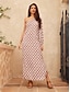 preiswerte Print Dresses-Print Maxi Long Dress Geometric One Shoulder
